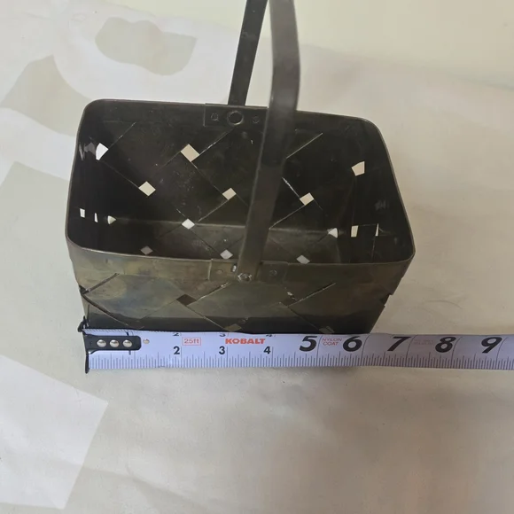 Woven Metal Basket with Handle - Picture 5 of 7